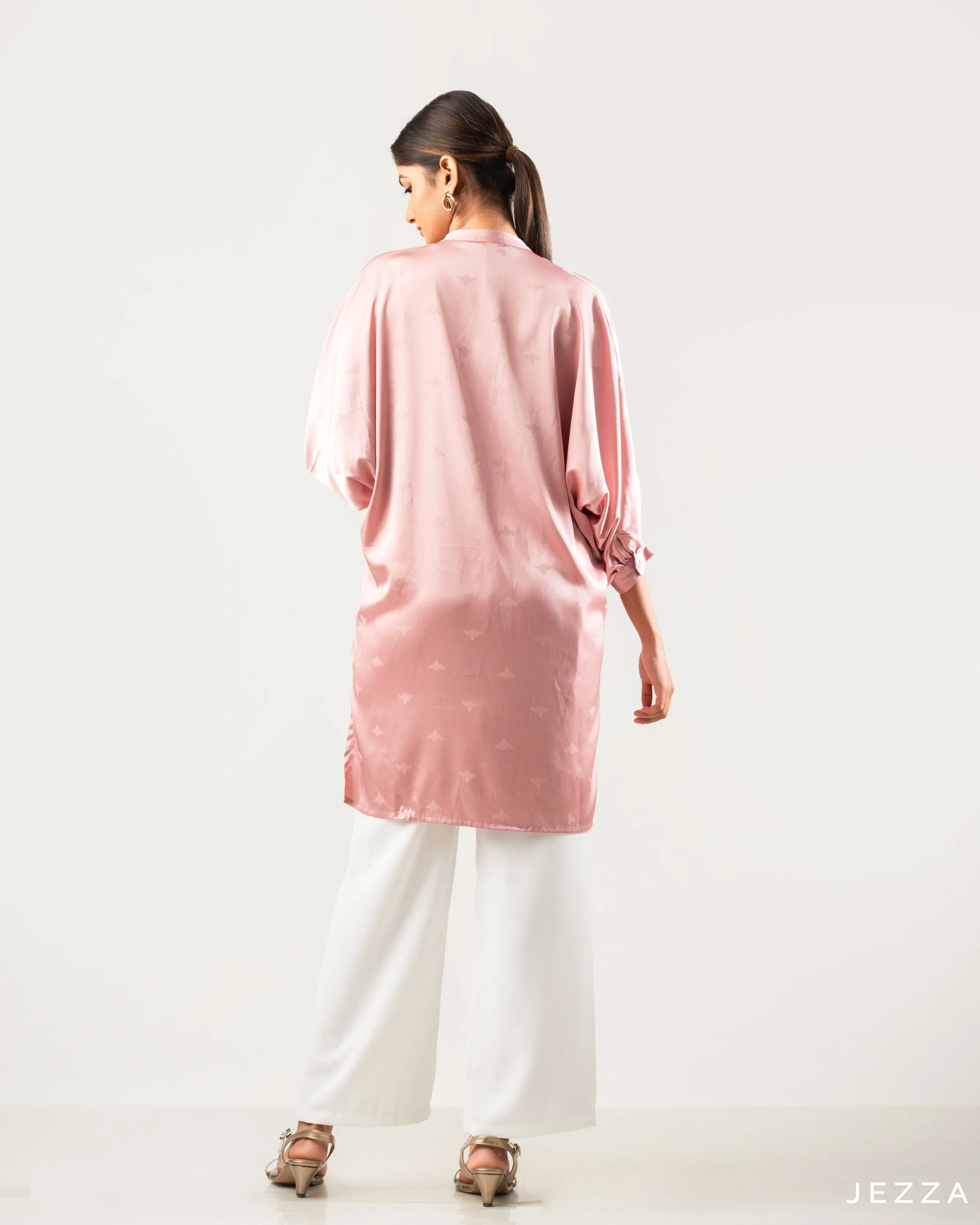 Above Knee Brocade Satin Top 55141