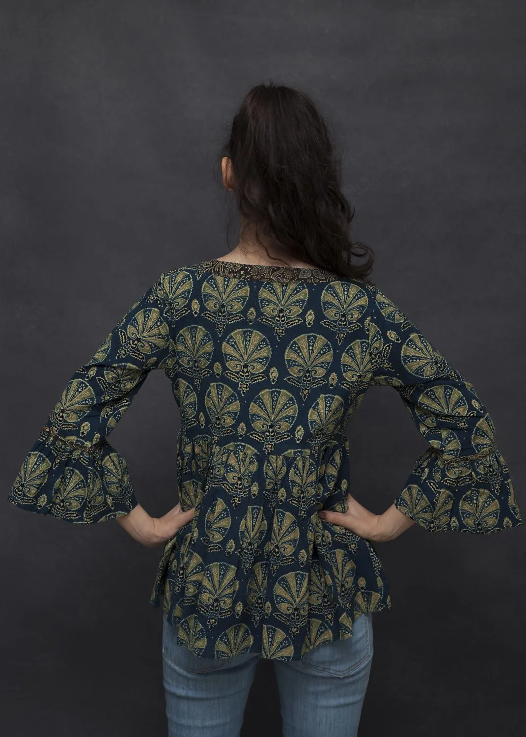 Angrakha Ajrakh print  top