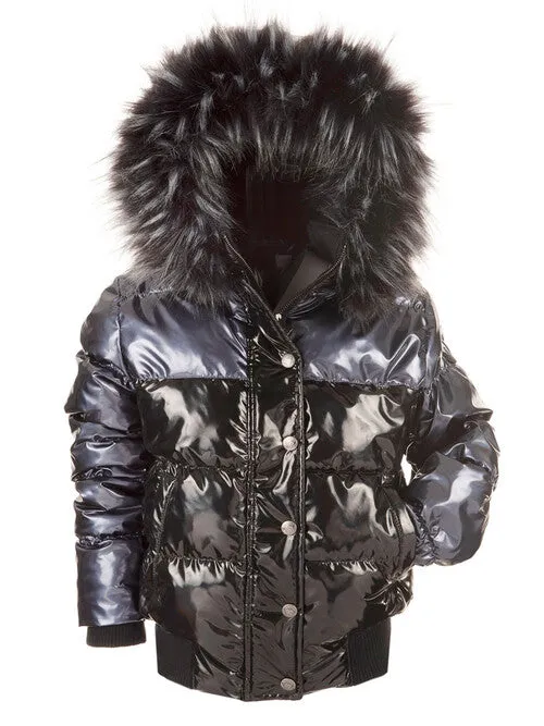 Appaman Kyla Black Puffer Coat Girls