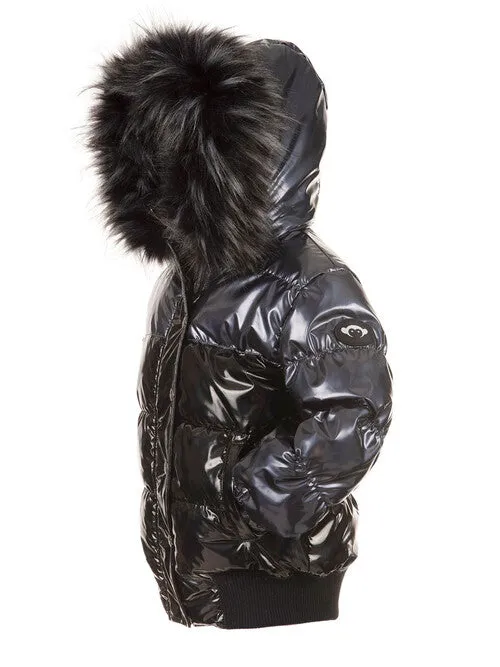 Appaman Kyla Black Puffer Coat Girls