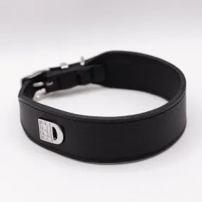 Big Dog Flat and Wider Leather Dog Collar Black