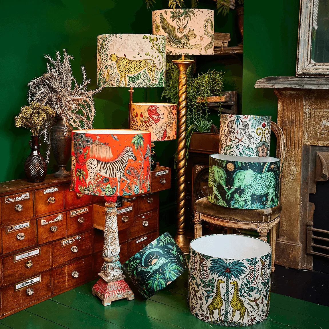 Cheetah Silk Lampshade - Large
