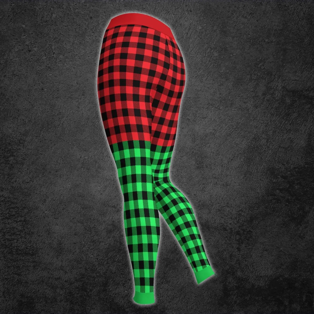 Christmas Double Green Red Plaid Skull Snow Combo Hoodie and Leggings