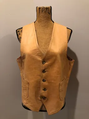 Cordovan Tan Leather Vest, SOLD