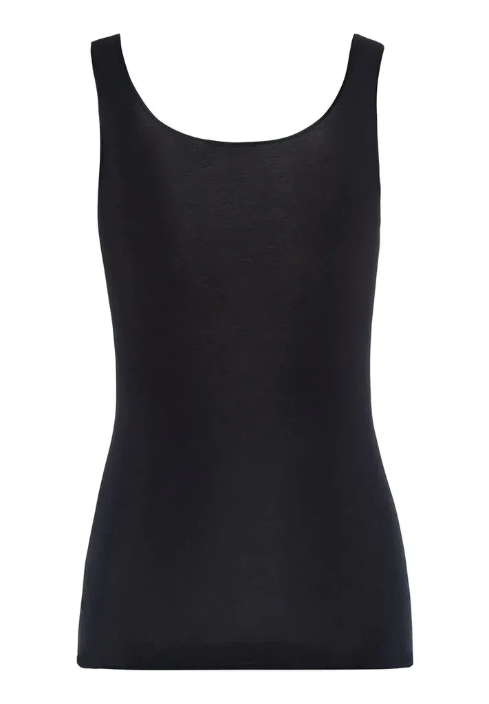 Cotton Seamless Vest - Black