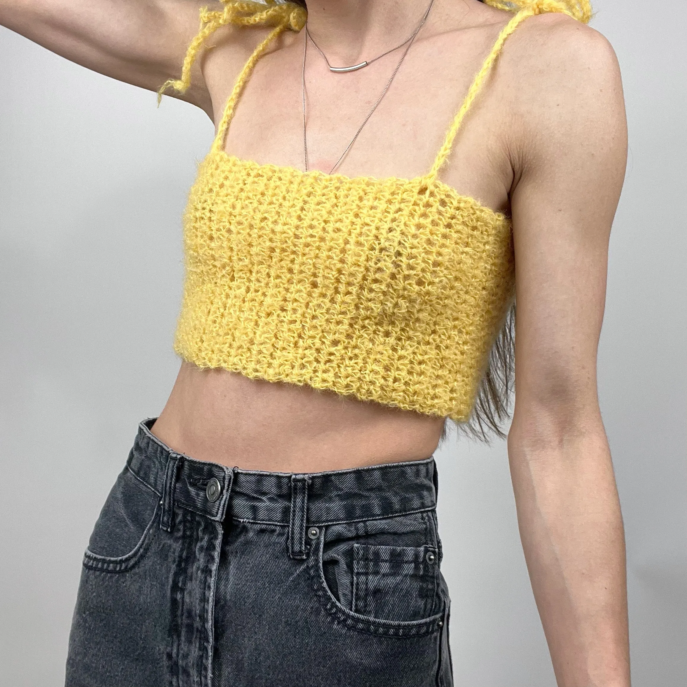 Crocheted Mohair Tube Top