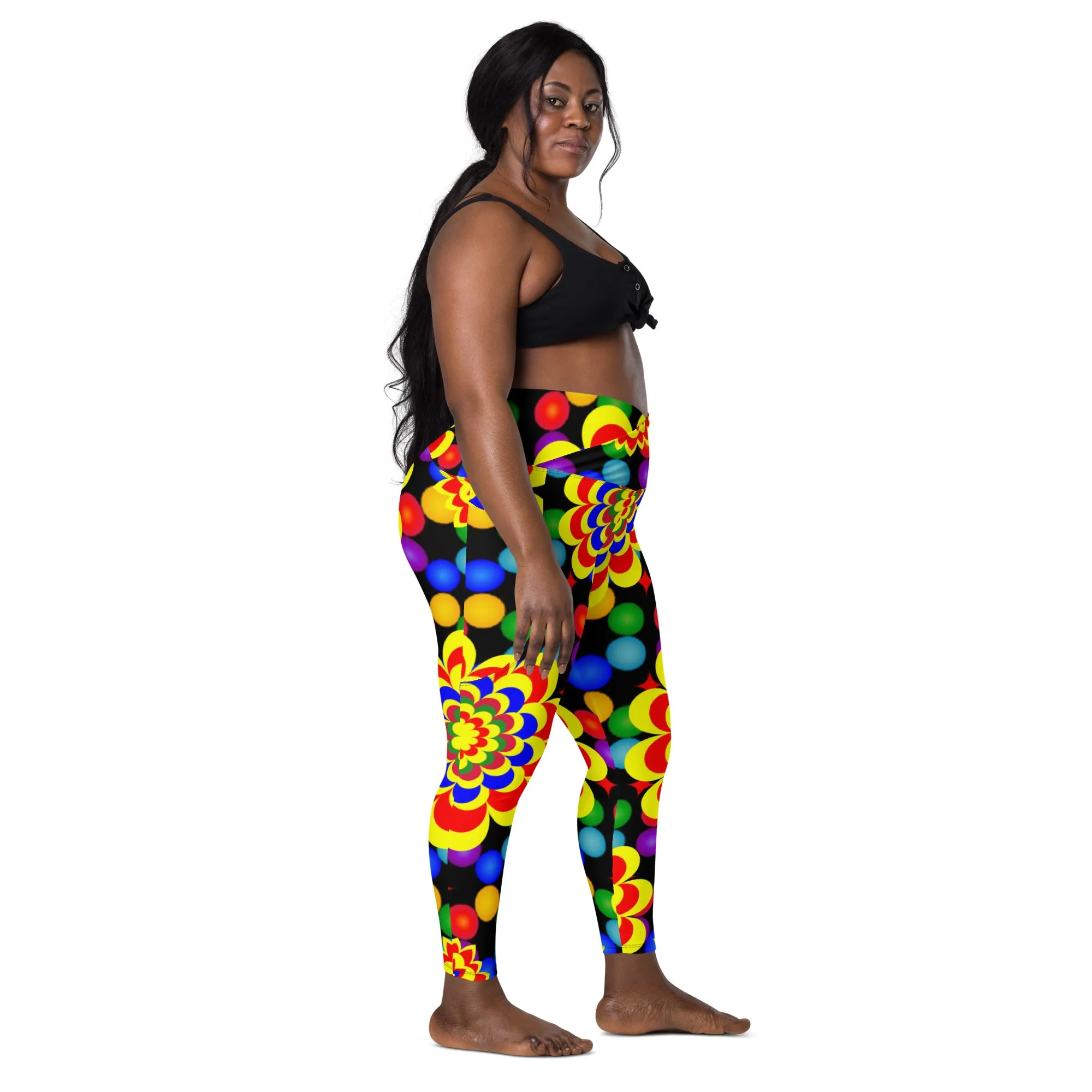 Crossover leggings with pockets
