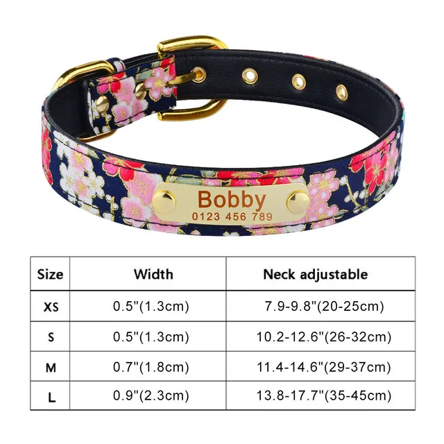 Custom Engraved Name Collar Unisex