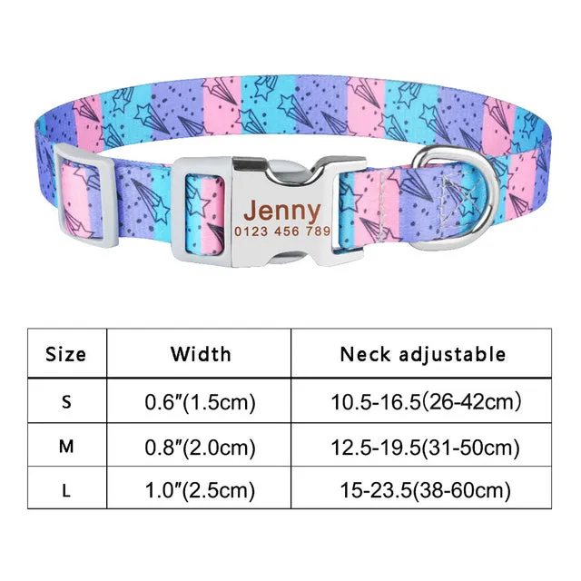 Custom Engraved Name Collar Unisex
