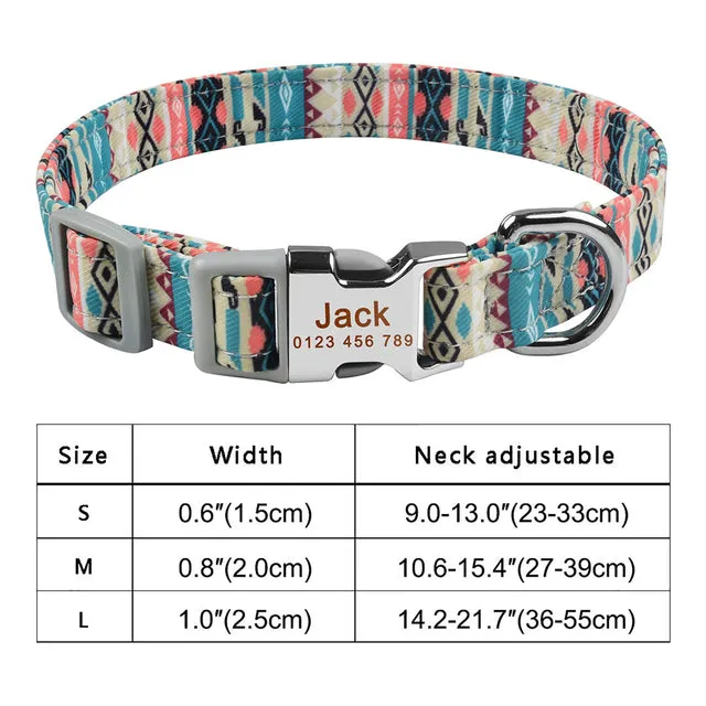 Custom Engraved Name Collar Unisex