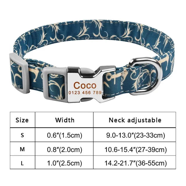 Custom Engraved Name Collar Unisex