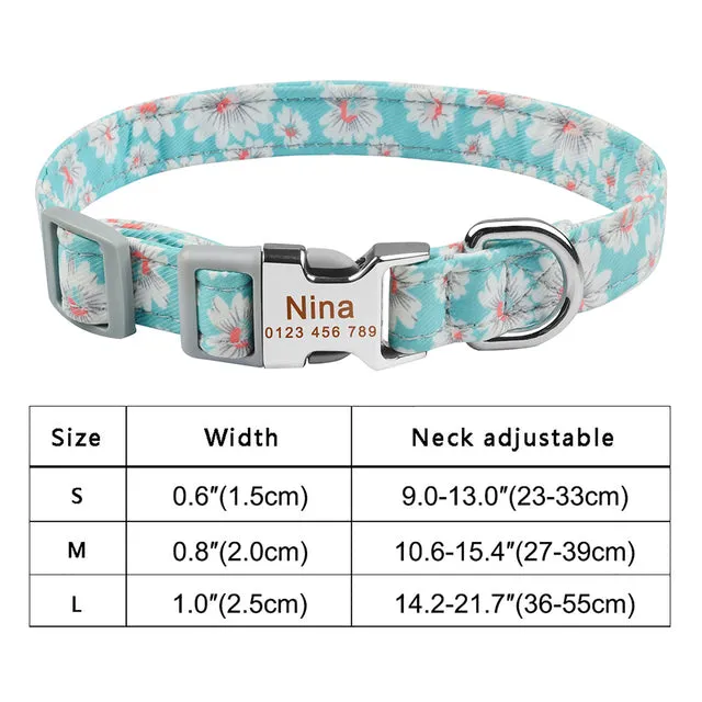 Custom Engraved Name Collar Unisex