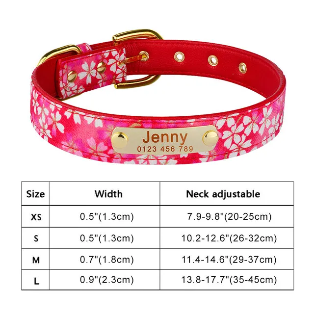 Custom Engraved Name Collar Unisex