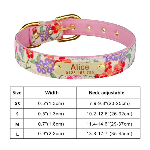 Custom Engraved Name Collar Unisex
