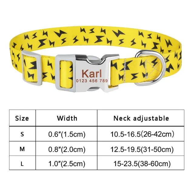 Custom Engraved Name Collar Unisex