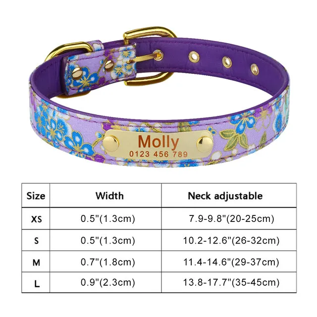 Custom Engraved Name Collar Unisex