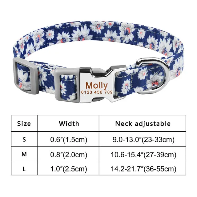 Custom Engraved Name Collar Unisex