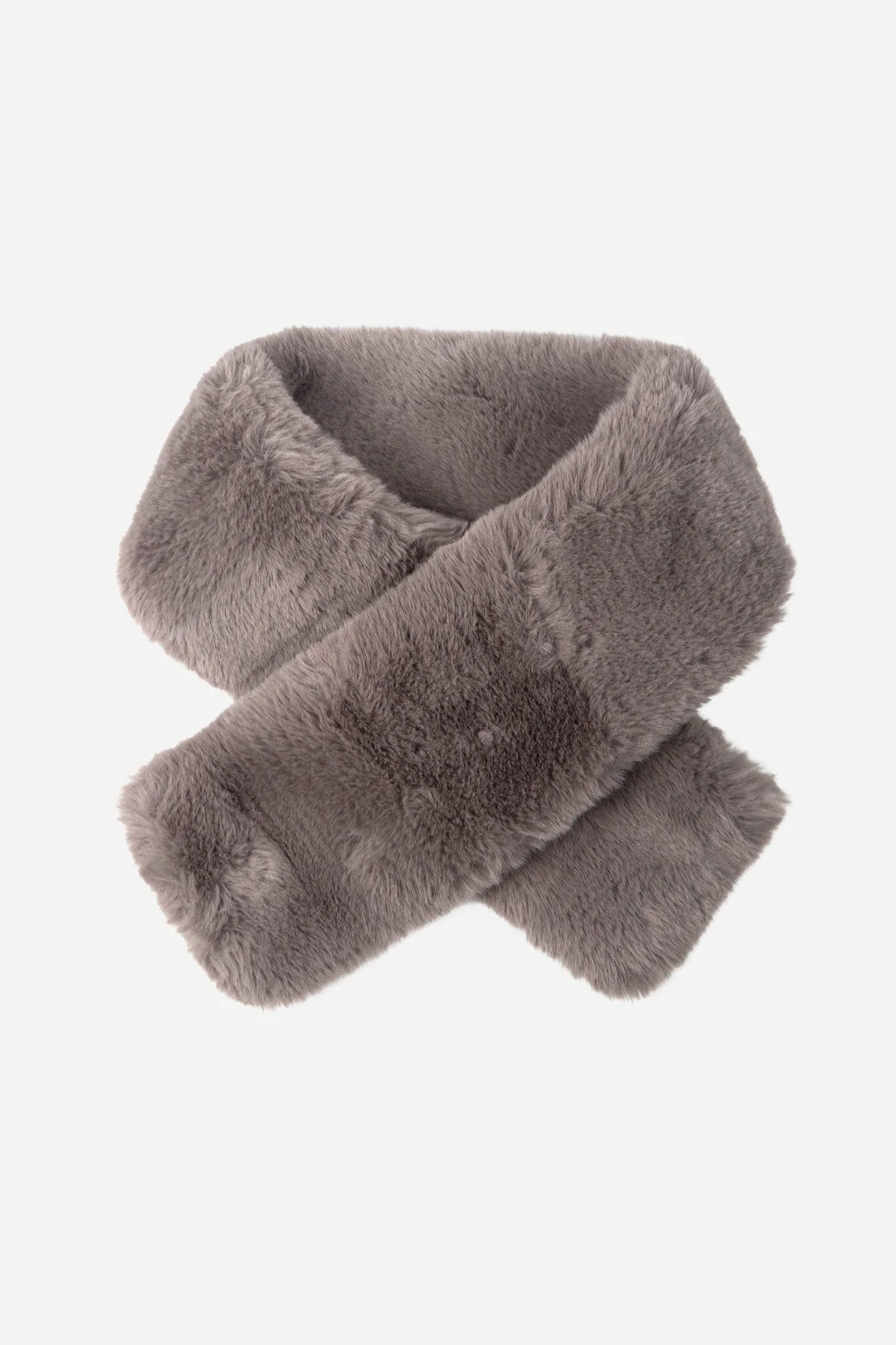 Faux Fur Tuck Scarf Taupe
