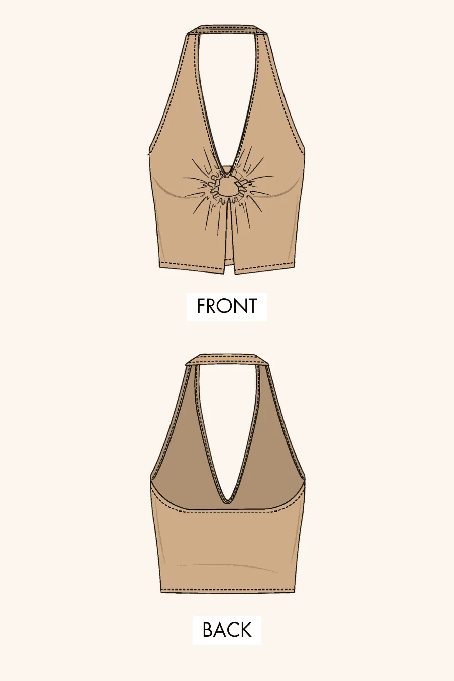 Halter Neck Top Sewing Pattern 'Winx'