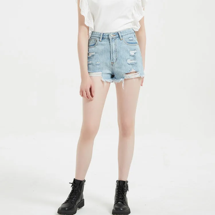 High Waist Ripped Casual Hot Pants Summer Wholesale Denim Shorts