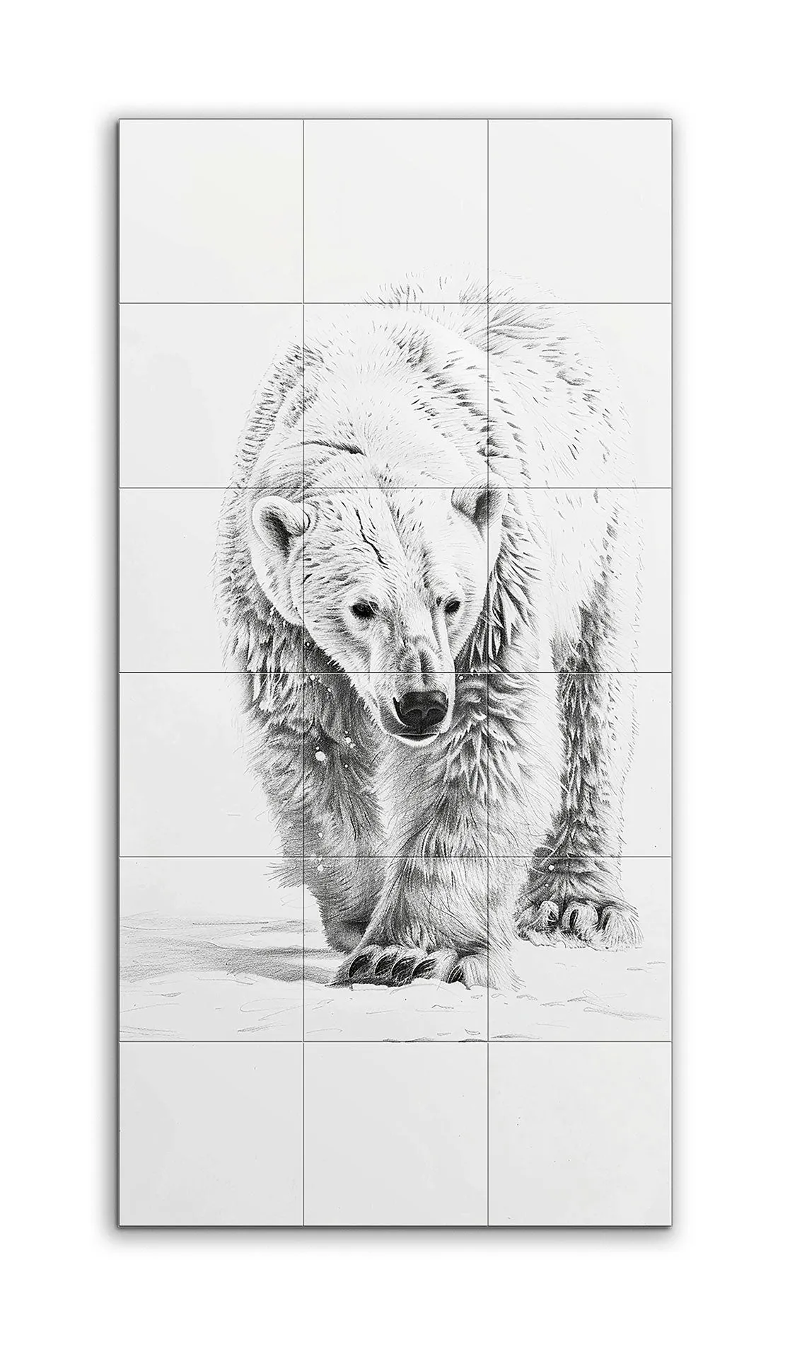 Hyper-Realistic Polar Bear Illustration