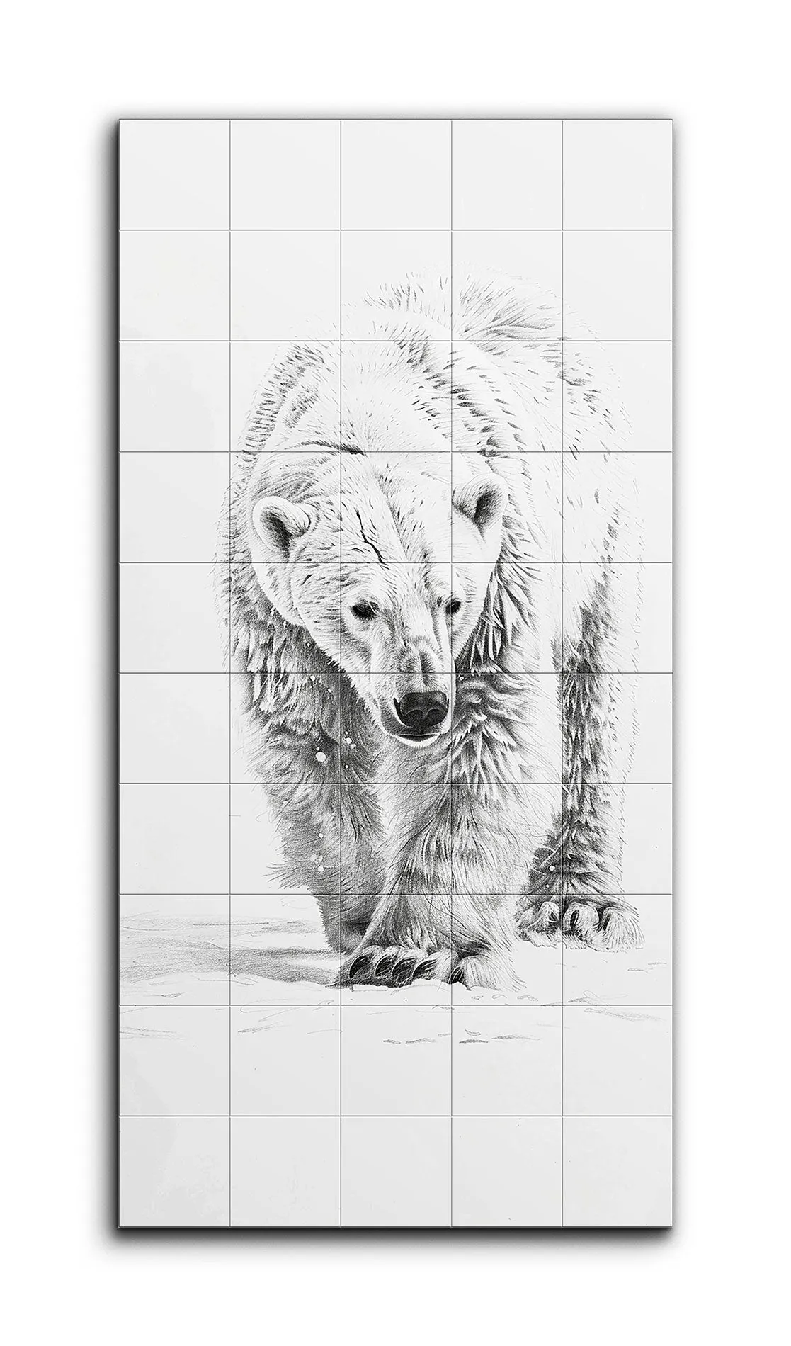 Hyper-Realistic Polar Bear Illustration