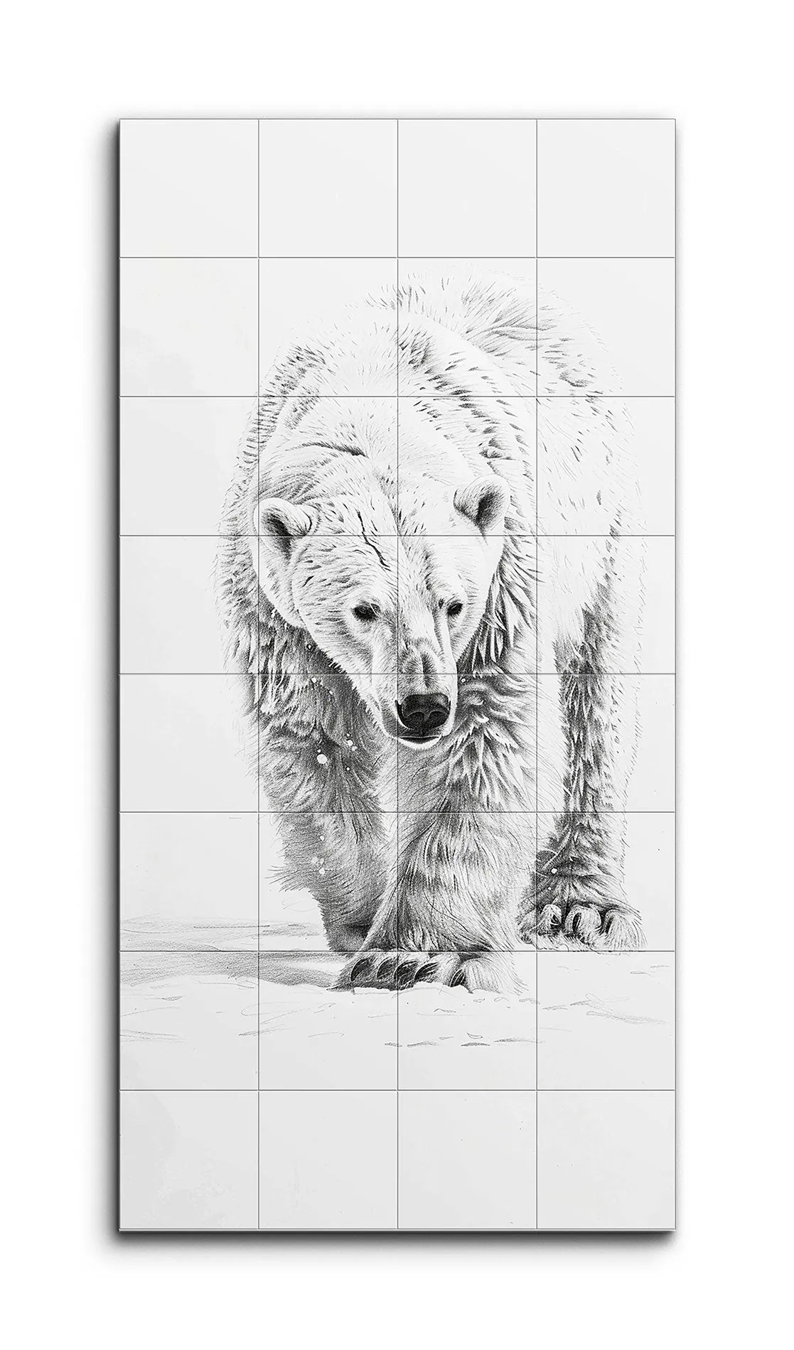 Hyper-Realistic Polar Bear Illustration