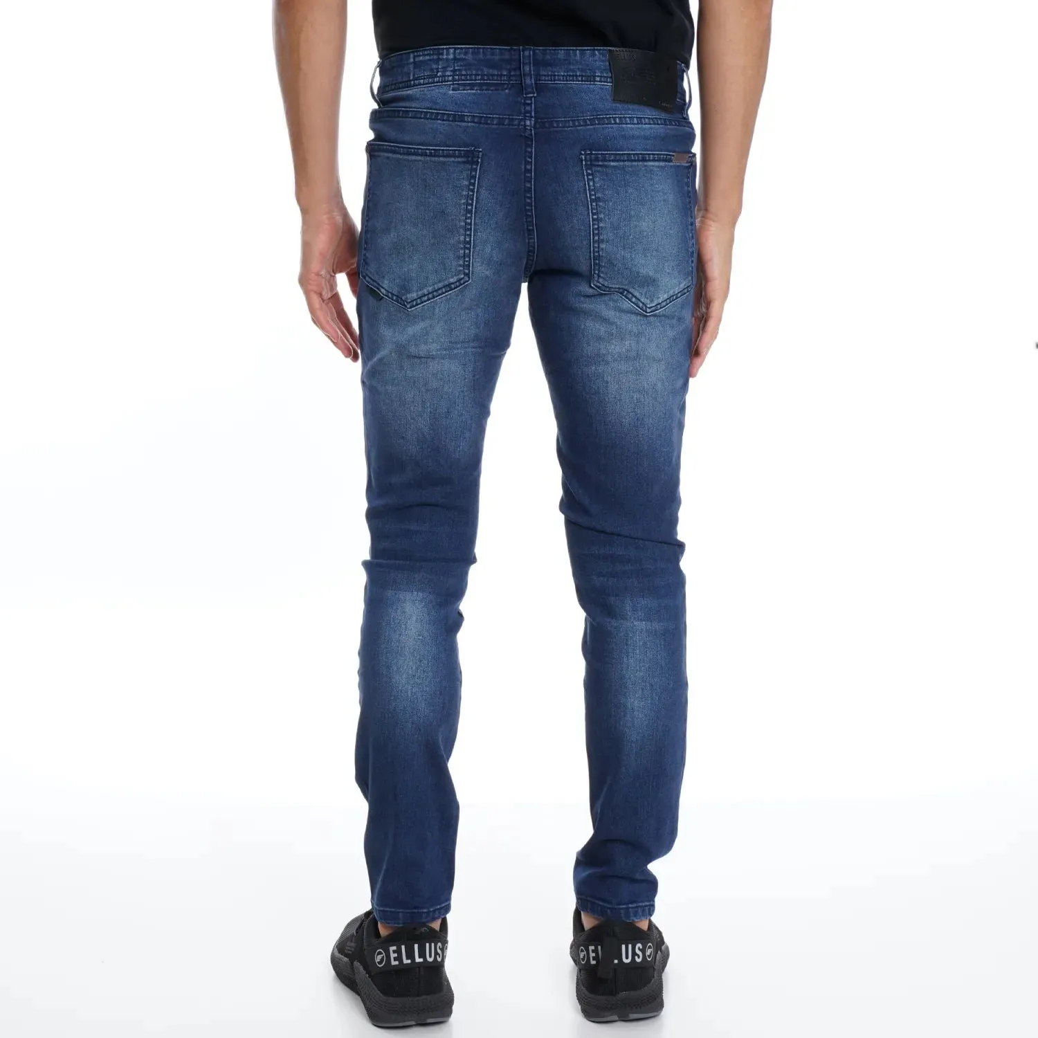 Jeans Hombre Skinny Dark Blue Five Pockets Basic