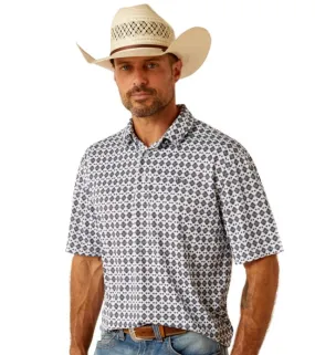 Men's Ariat All Over Print Polo White