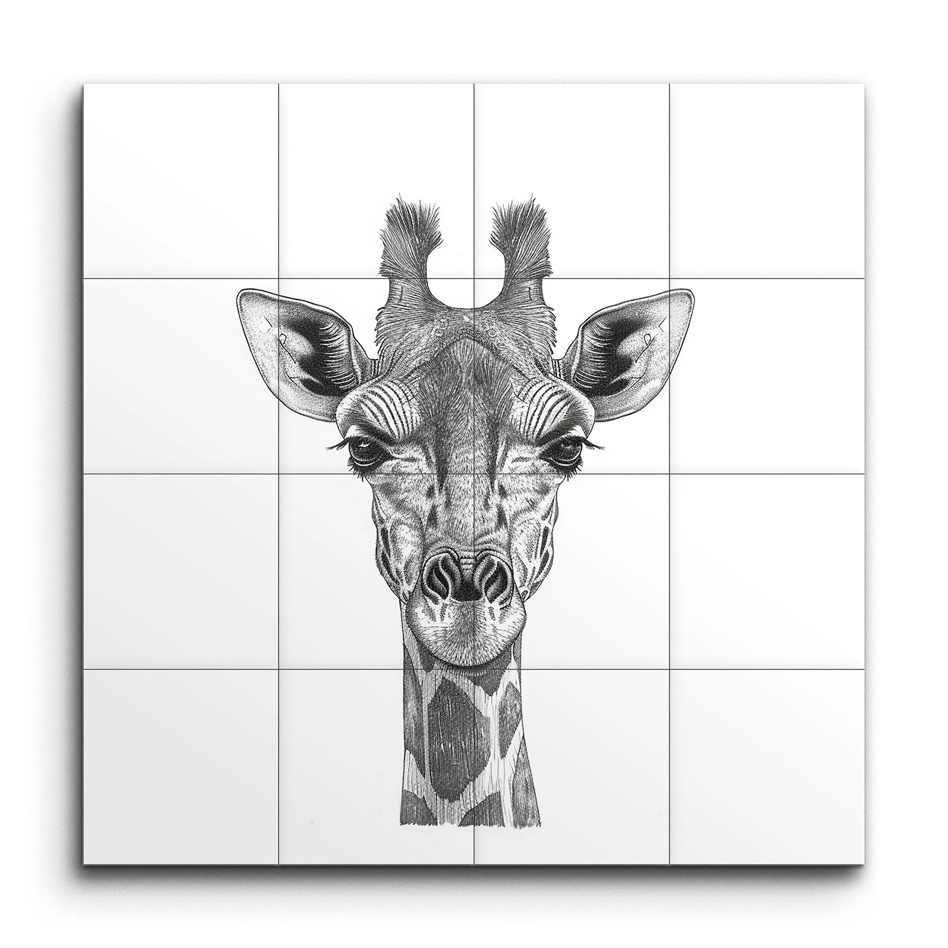 Monochrome Giraffe Elegance