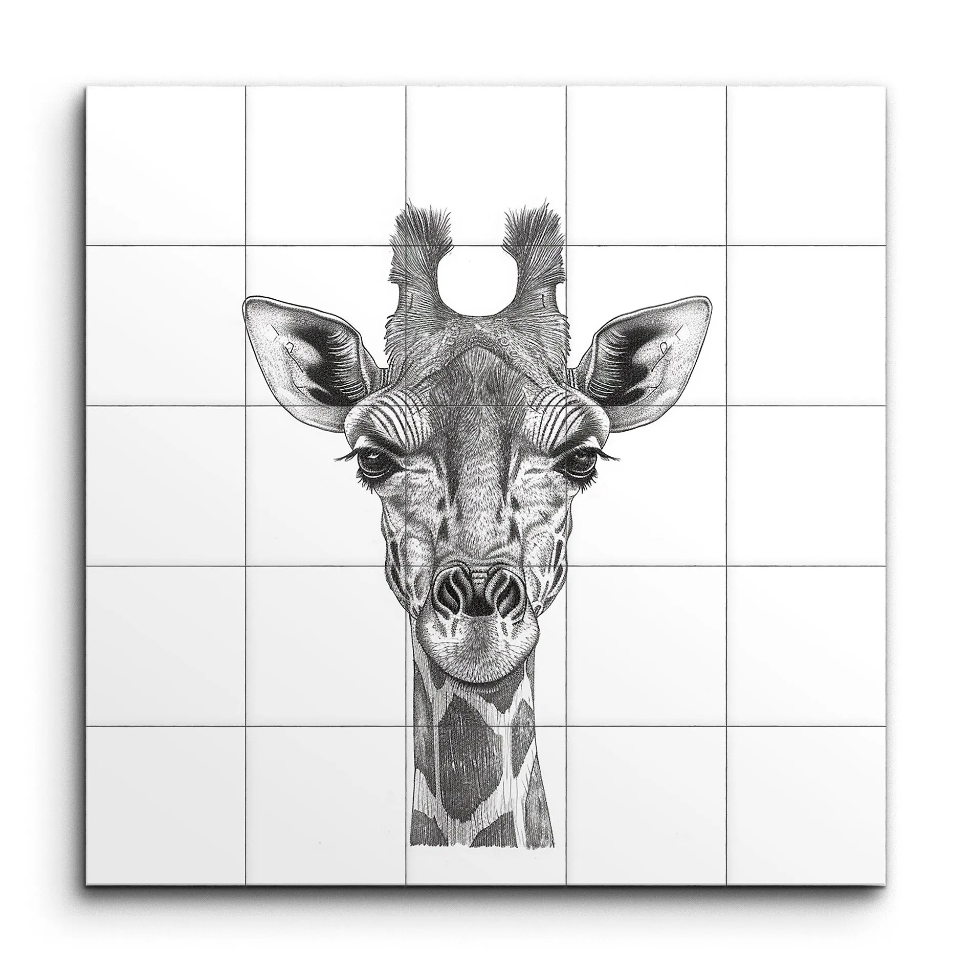Monochrome Giraffe Elegance