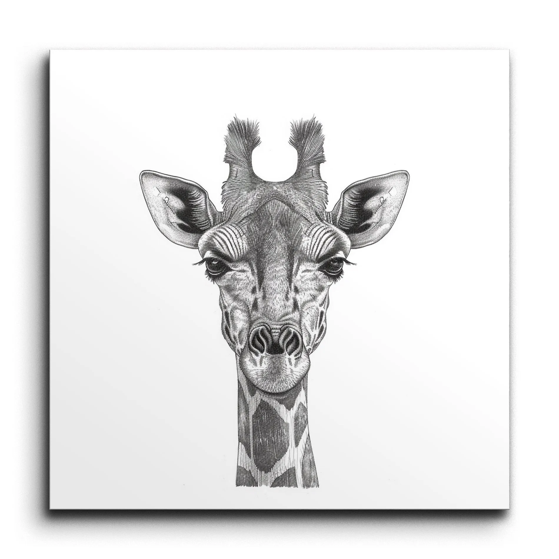 Monochrome Giraffe Elegance