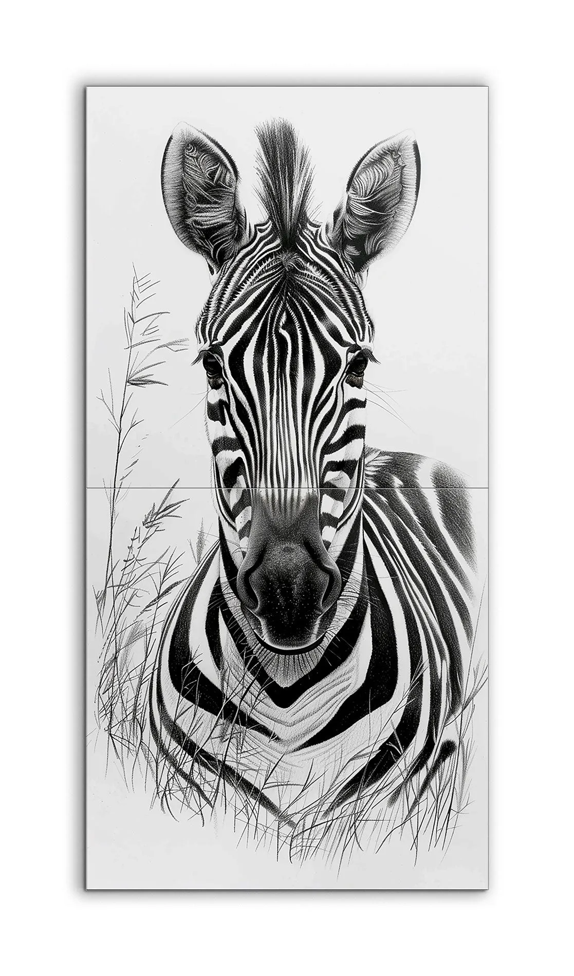 Monochrome Zebra: Hyper-Realistic Wildlife Art