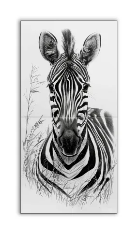 Monochrome Zebra: Hyper-Realistic Wildlife Art