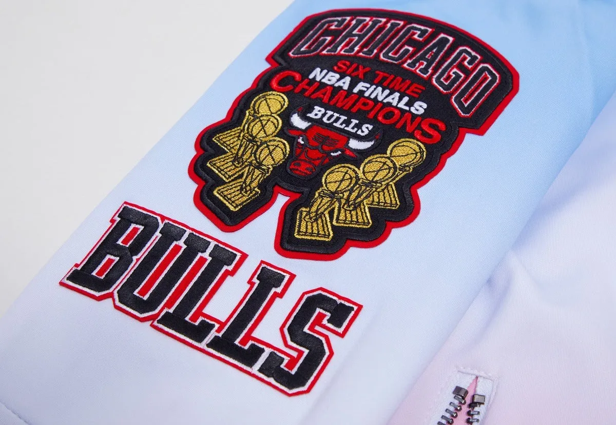 NBA CHICAGO BULLS LOGO MEN'S TRACK JACKET (BLUE/WHITE/PINK)
