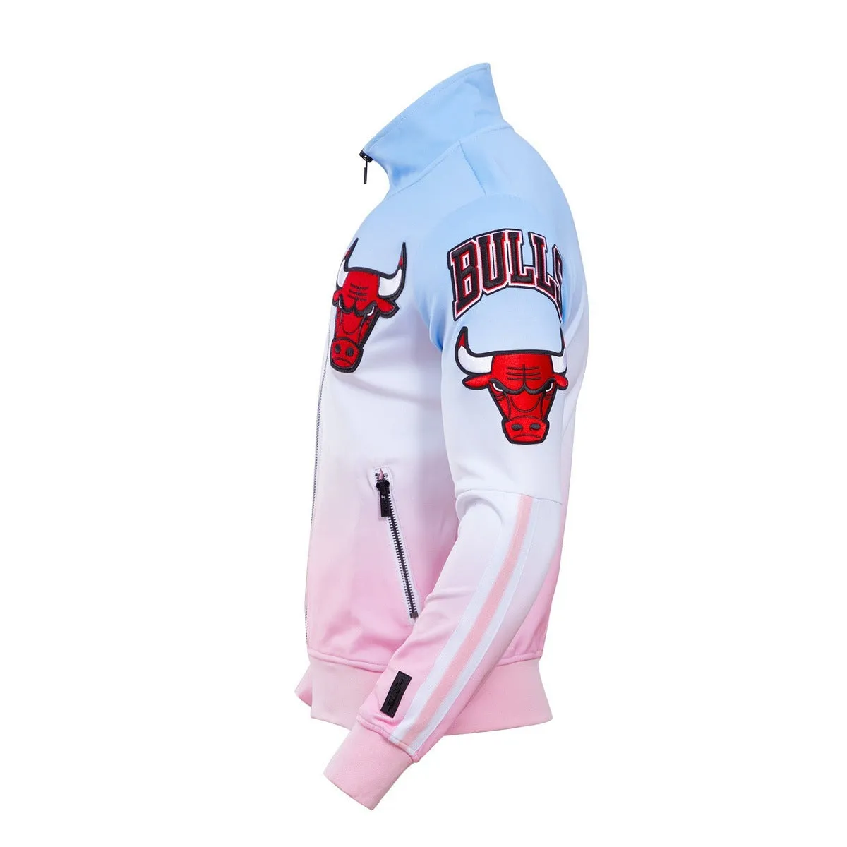 NBA CHICAGO BULLS LOGO MEN'S TRACK JACKET (BLUE/WHITE/PINK)