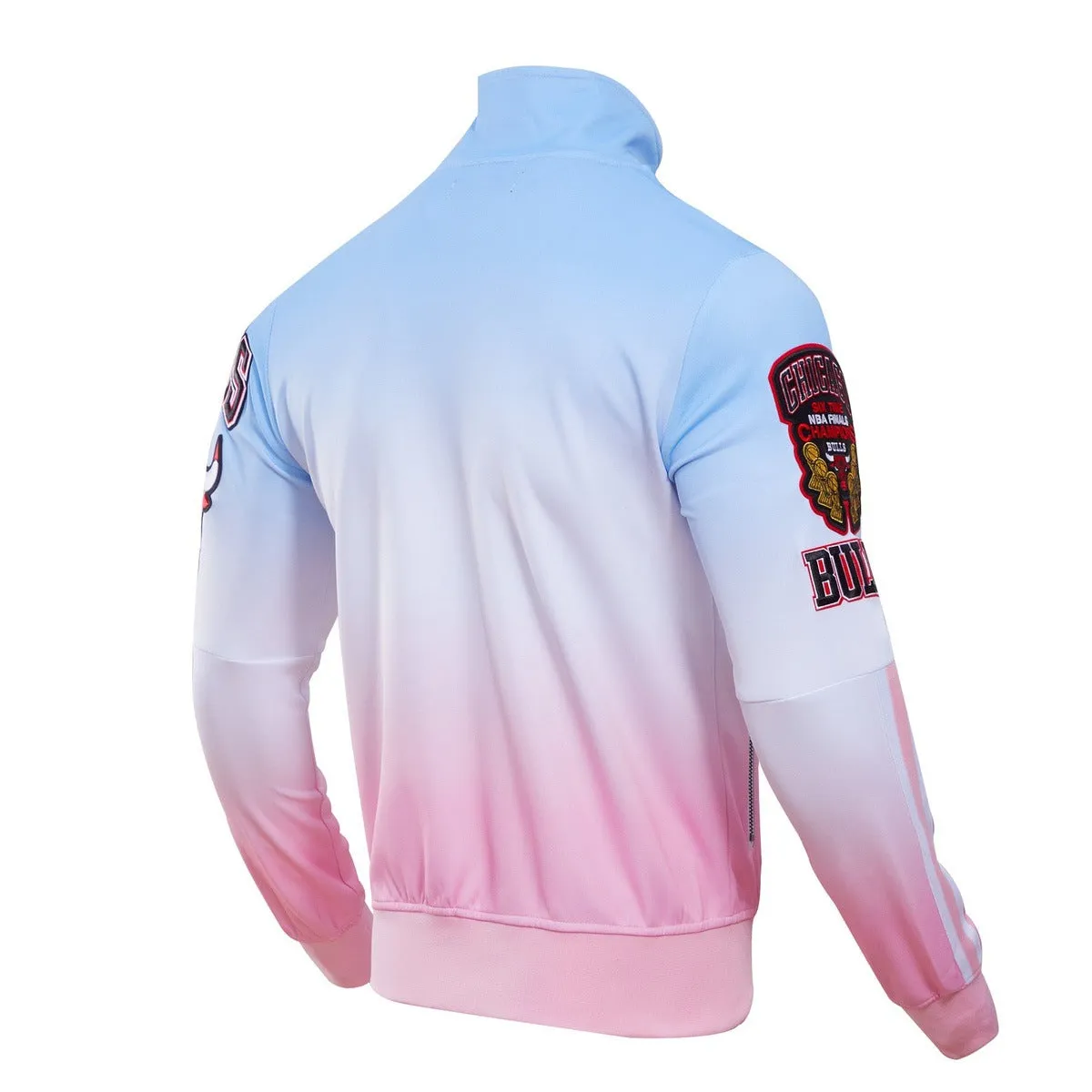 NBA CHICAGO BULLS LOGO MEN'S TRACK JACKET (BLUE/WHITE/PINK)