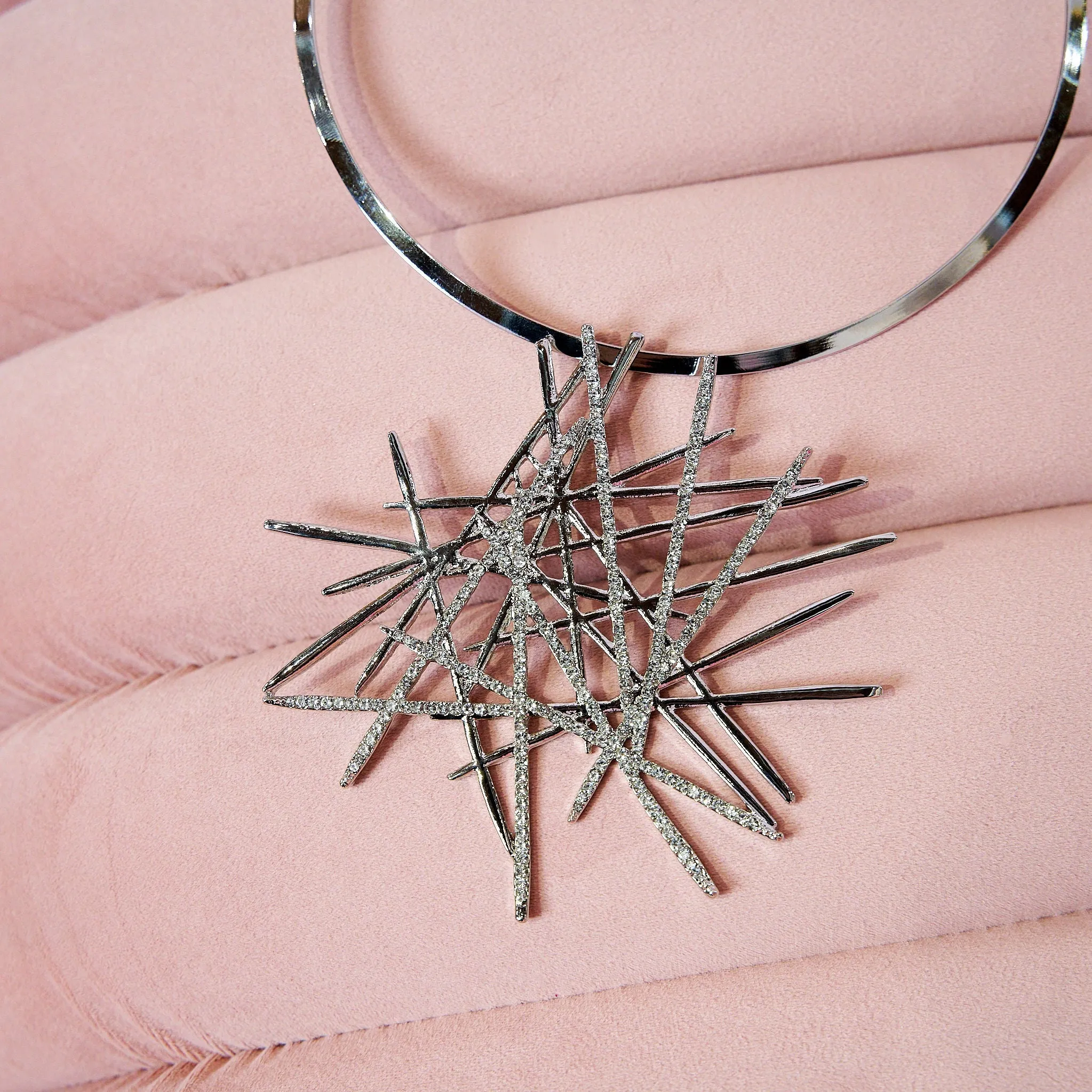 Origami Bib - Silver
