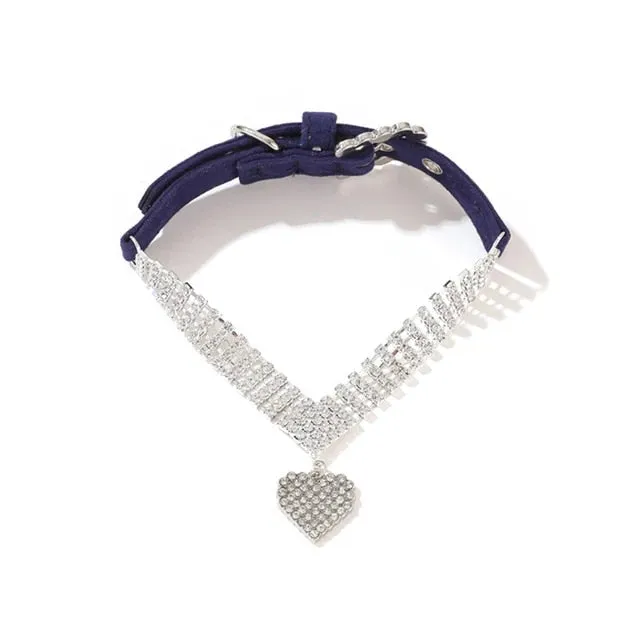 PetAffairs Diamond Crystal Pet Collar