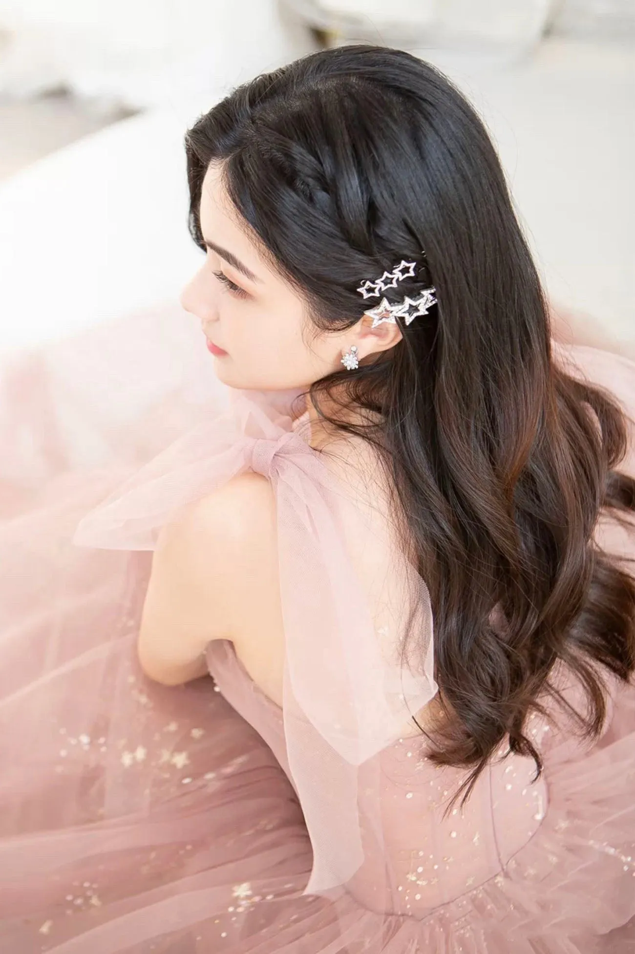 Pink Tulle Long Prom Dress, Beautiful A-Line Evening Dress
