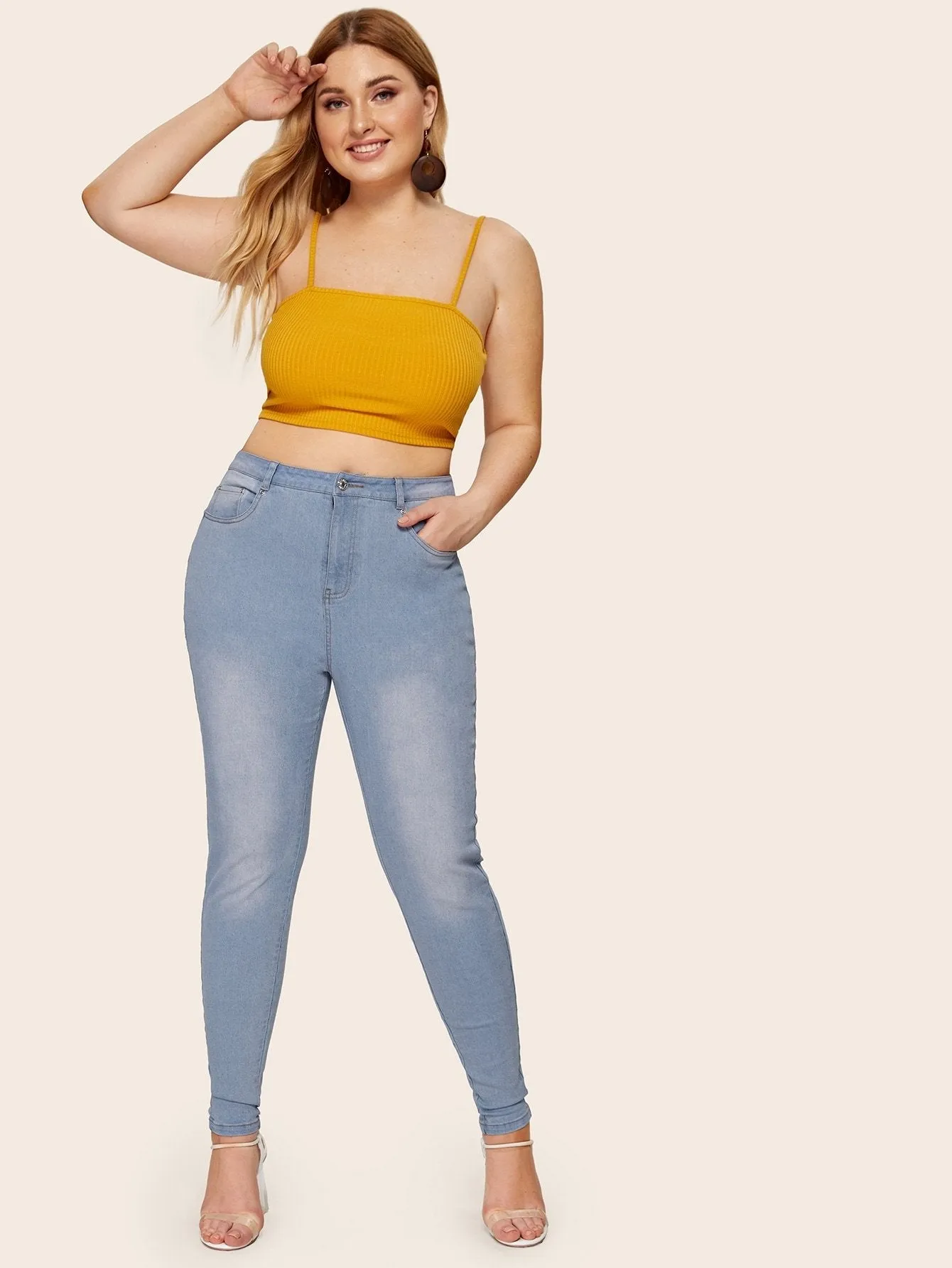 Plus Washed Skinny Jeans