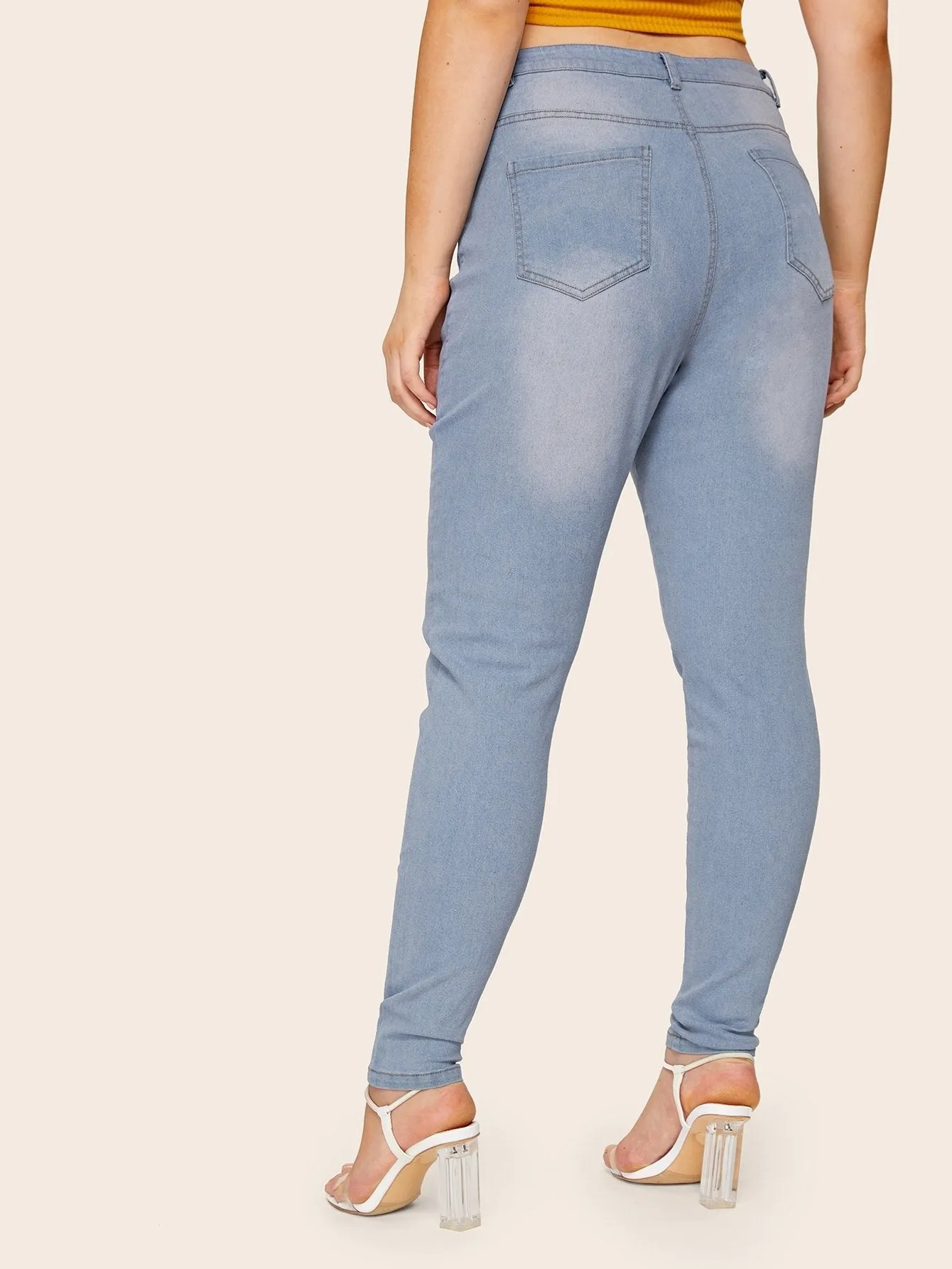 Plus Washed Skinny Jeans