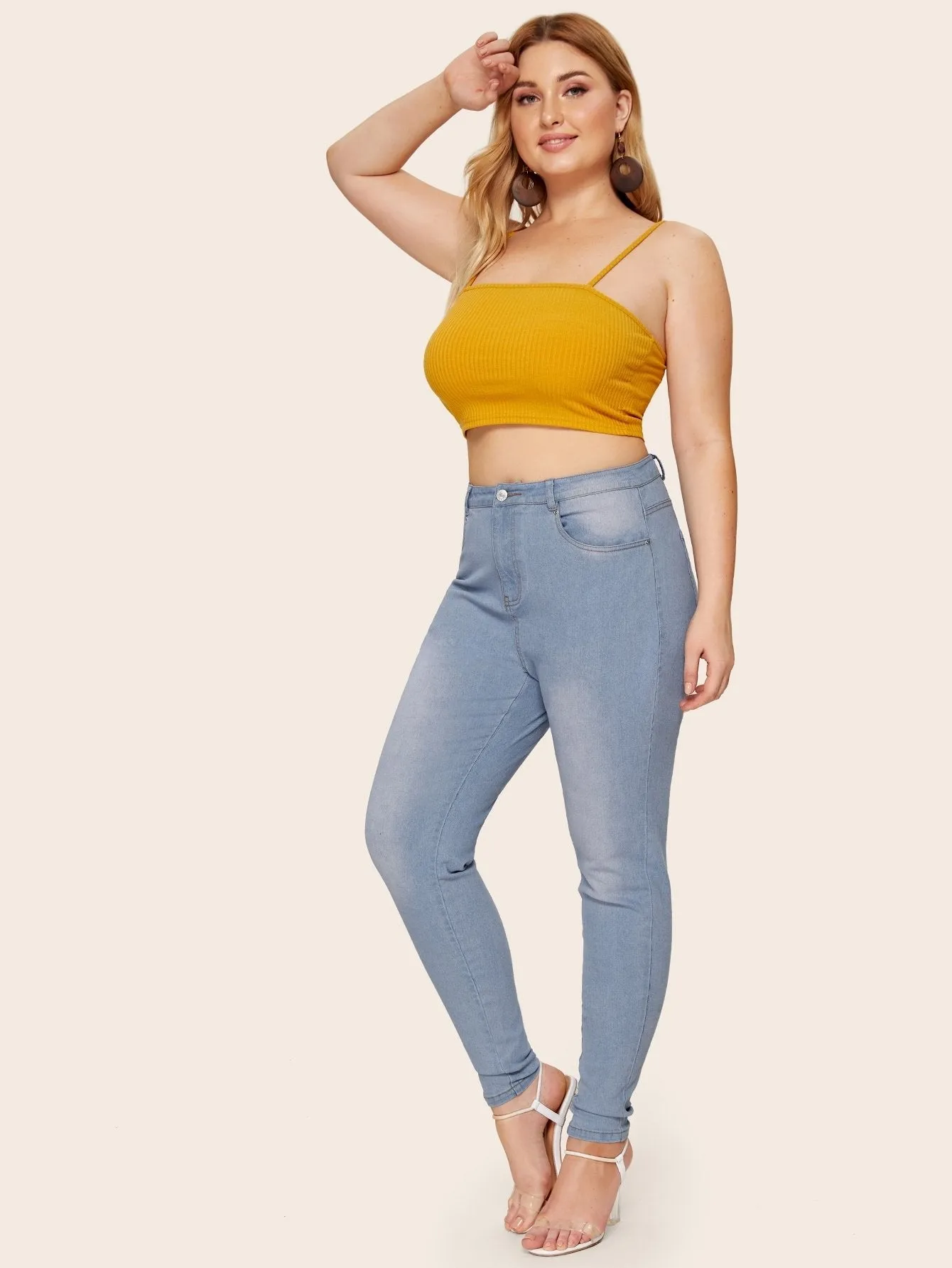 Plus Washed Skinny Jeans