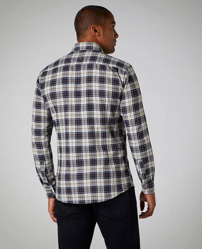 Slim Fit Checked Cotton Shirt