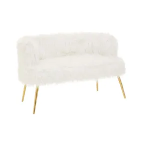 Sofa with Gold Finish Legs