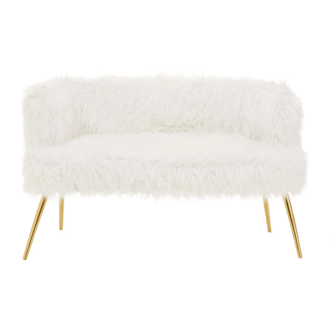Sofa with Gold Finish Legs