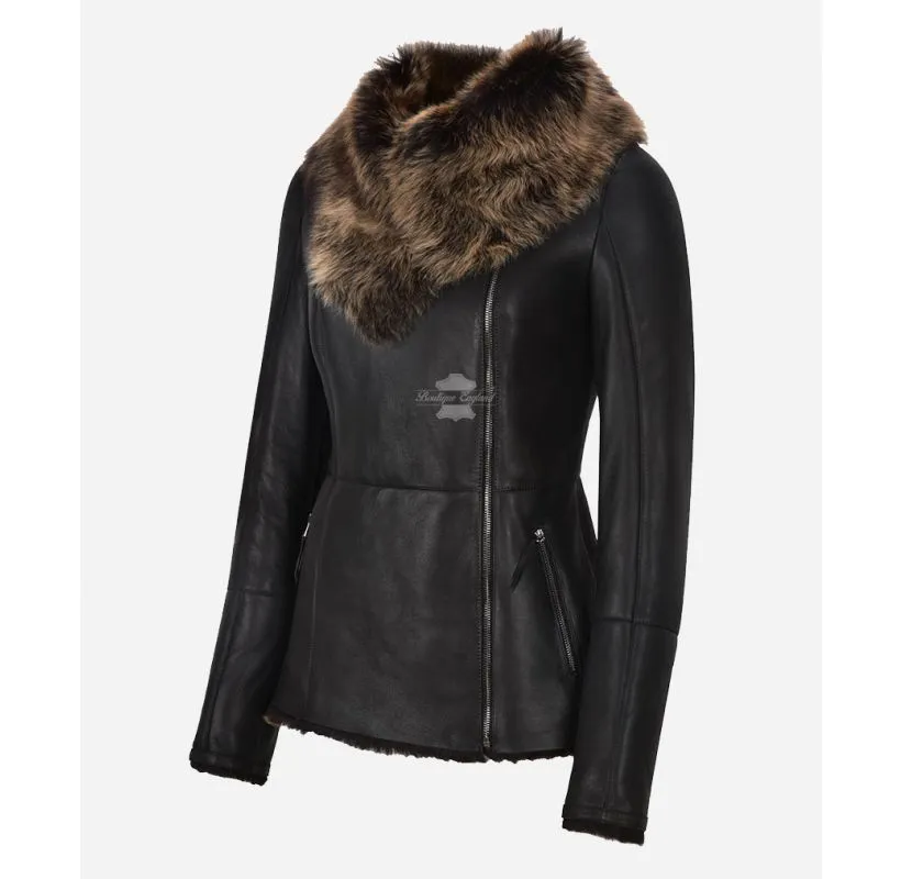 SPANISH Toscana Fur Jacket Ladies Sheepskin Winters Natural Fur Jacket