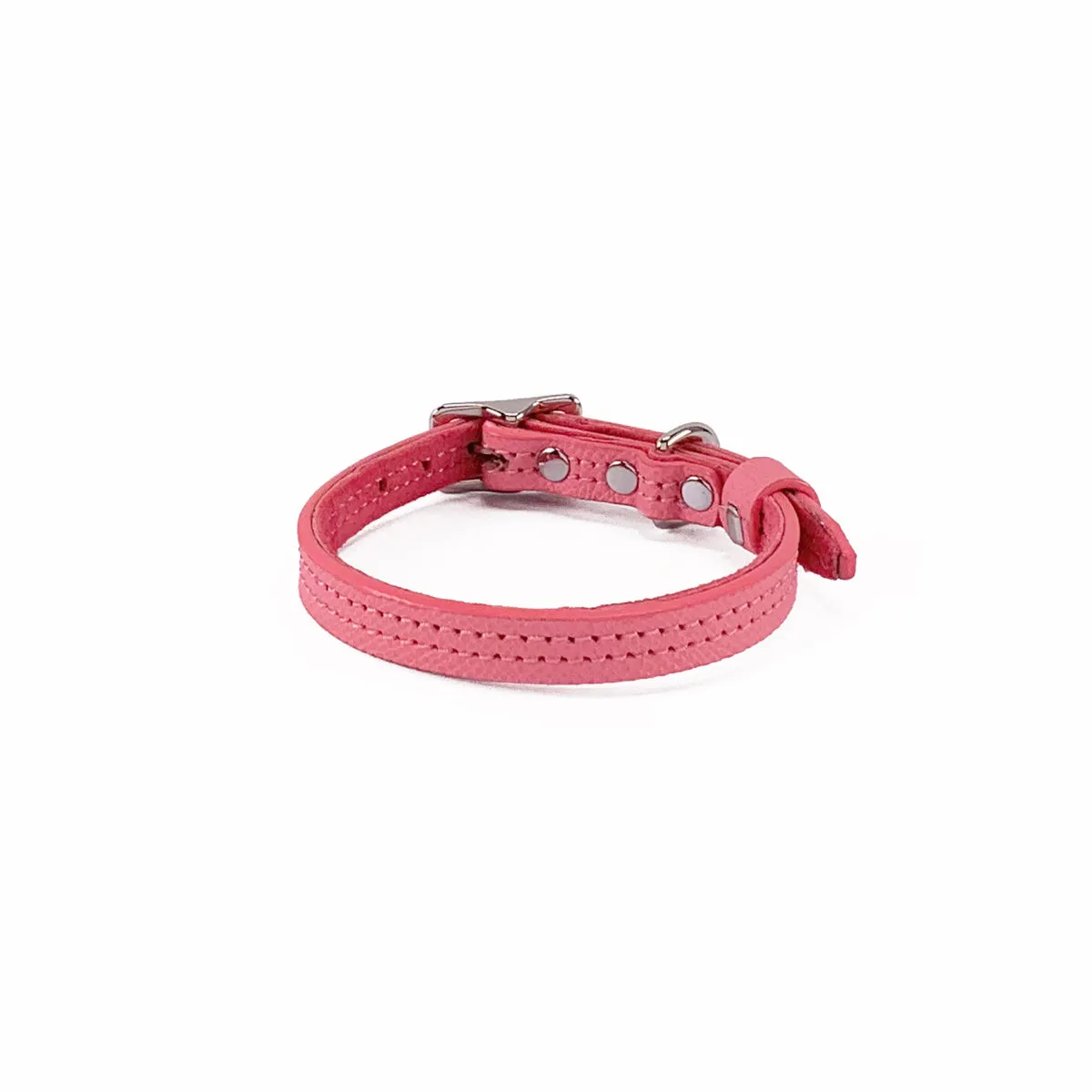 Spring Leather Dog Collar Strawberry Ice