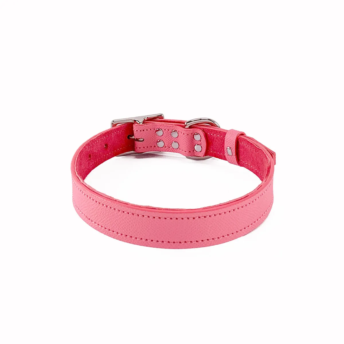 Spring Leather Dog Collar Strawberry Ice
