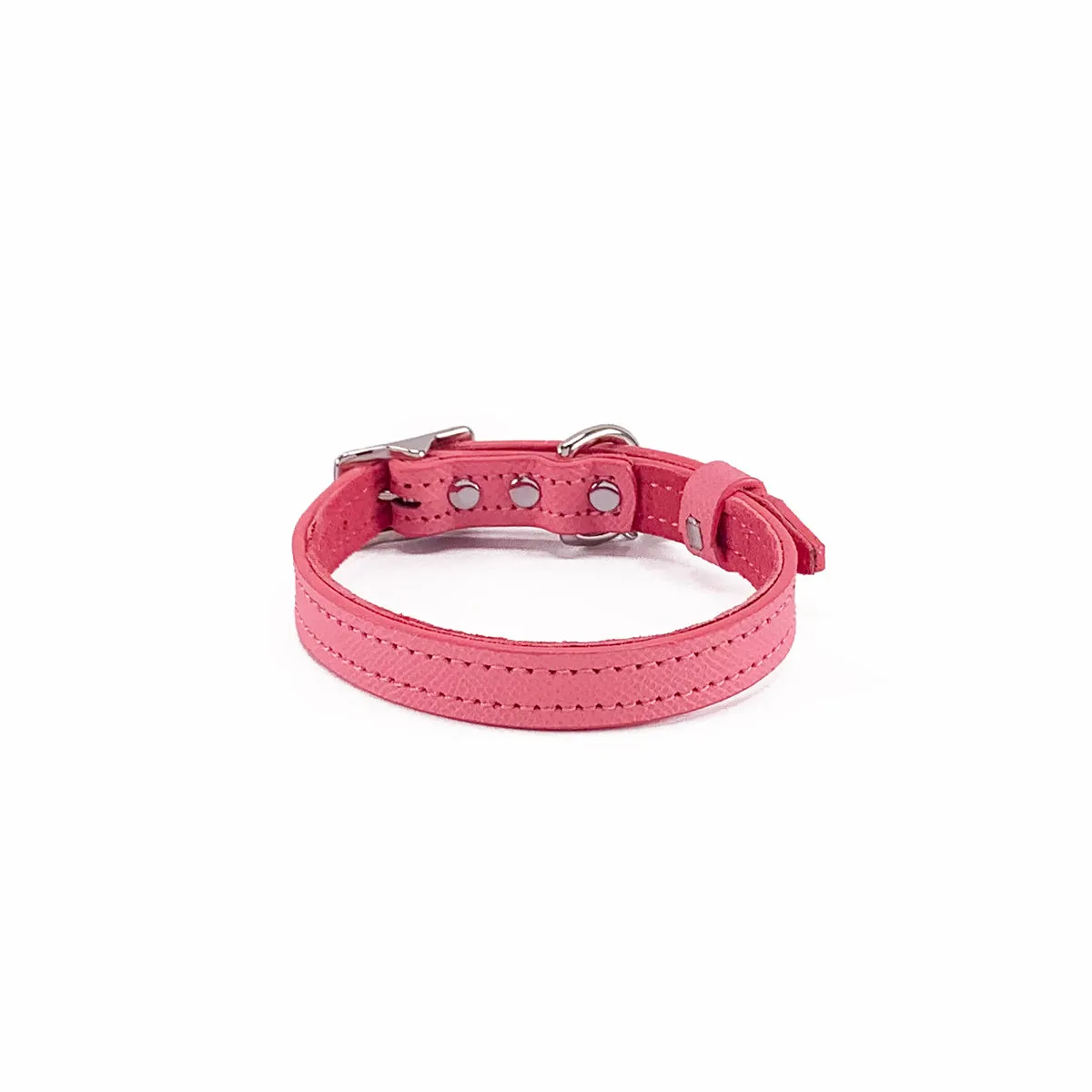 Spring Leather Dog Collar Strawberry Ice